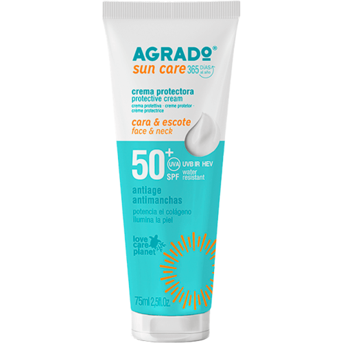 Крем Agrado (Аградо) солнцезащитный для лица SPF50+ 75 мл в аптеке - фото №1 Крем Agrado (Аградо) солнцезащитный для лица SPF50+ 75 мл в аптеке