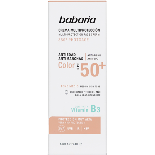 Крем Babaria (Бабария) солнцезащитный для лица антивозрастной тонирующий SPF50+ 50 мл фото - фото №1 Крем Babaria (Бабария) солнцезащитный для лица антивозрастной тонирующий SPF50+ 50 мл фото