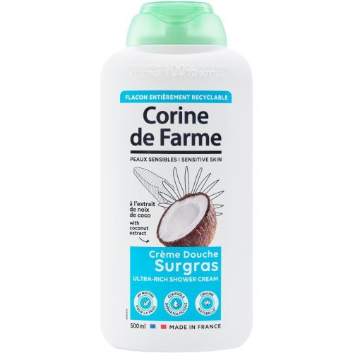 Гель-крем Corine de Farme (Корин де Фарм) для душа питательный с экстрактом Кокоса 500 мл в Украине - фото №1 Гель-крем Corine de Farme (Корин де Фарм) для душа питательный с экстрактом Кокоса 500 мл в Украине