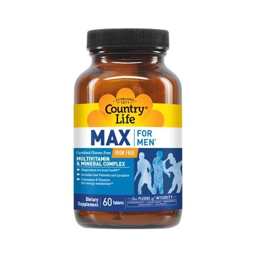 Country Life (Кантрі лайф) Max For Men без заліза таблетки №60 в інтернет-аптеці - фото №1 Country Life (Кантрі лайф) Max For Men без заліза таблетки №60 в інтернет-аптеці