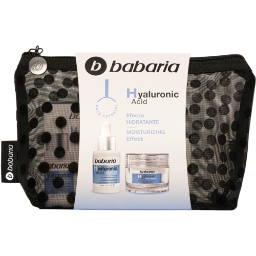 Набір Babaria (Бабарія) Гіалуронова кислота (крем 50 мл + сироватка 30 мл + косметичка) в аптеці - фото №1 Набір Babaria (Бабарія) Гіалуронова кислота (крем 50 мл + сироватка 30 мл + косметичка) в аптеці
