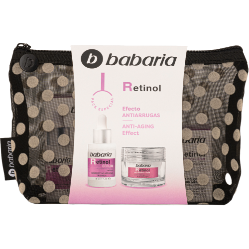 Набір Babaria (Бабарія) Ретинол (крем 50 мл + сироватка 30 мл + косметичка) в інтернет-аптеці - фото №1 Набір Babaria (Бабарія) Ретинол (крем 50 мл + сироватка 30 мл + косметичка) в інтернет-аптеці