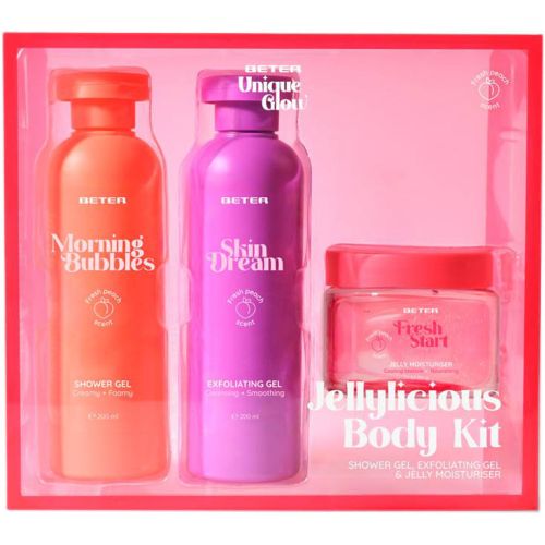 Набор Beter (Бетер) для тела Jellylicious body kit (гель для душа 200 мл+гель-пилинг 200 мл+желе увлажняющее 150 мл) в интернет-аптеке - фото №1 Набор Beter (Бетер) для тела Jellylicious body kit (гель для душа 200 мл+гель-пилинг 200 мл+желе увлажняющее 150 мл) в интернет-аптеке
