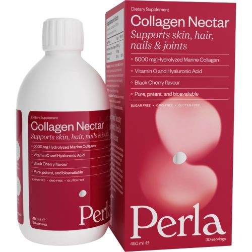 Колаген нектар зі смаком чорної вишні Perla Helsa 450 мл замовити - фото №1 Колаген нектар зі смаком чорної вишні Perla Helsa 450 мл замовити