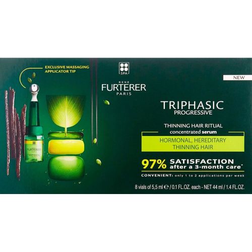 Комплекс Rene Furterer (Рене Фуртерер) Triphasic progressive против выпадения волос, ампулы 8 х 5,5 мл недорого - фото №1 Комплекс Rene Furterer (Рене Фуртерер) Triphasic progressive против выпадения волос, ампулы 8 х 5,5 мл недорого