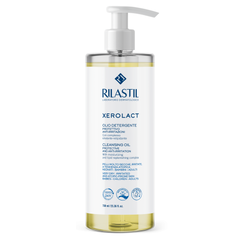 Олія Rilastil (Ріластіл) Xerolact очищуюча для шкіри обличчя і тіла схильної до атопії і подразненням 750 мл замовити - фото №1 Олія Rilastil (Ріластіл) Xerolact очищуюча для шкіри обличчя і тіла схильної до атопії і подразненням 750 мл замовити