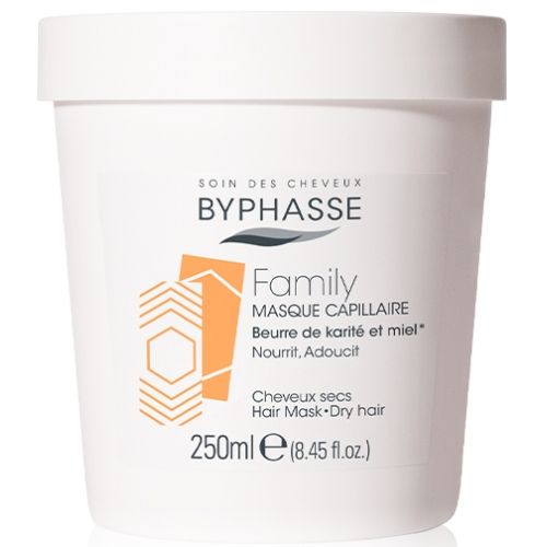 Маска Byphasse (Бифас) для сухих и поврежденных волос с Медом и Маслом Карите 250 мл заказать - фото №1 Маска Byphasse (Бифас) для сухих и поврежденных волос с Медом и Маслом Карите 250 мл заказать