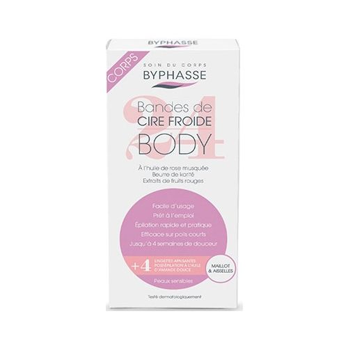 Смужки Byphasse (Біфас) для депіляції холодний віск для зони бікіні та пахв №24 купити - фото №1 Смужки Byphasse (Біфас) для депіляції холодний віск для зони бікіні та пахв №24 купити