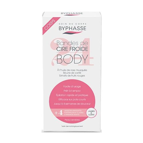 Смужки Byphasse (Біфас) для депіляції холодний віск для зони ніг та тіла для чутливої шкіри №24 фото - фото №1 Смужки Byphasse (Біфас) для депіляції холодний віск для зони ніг та тіла для чутливої шкіри №24 фото