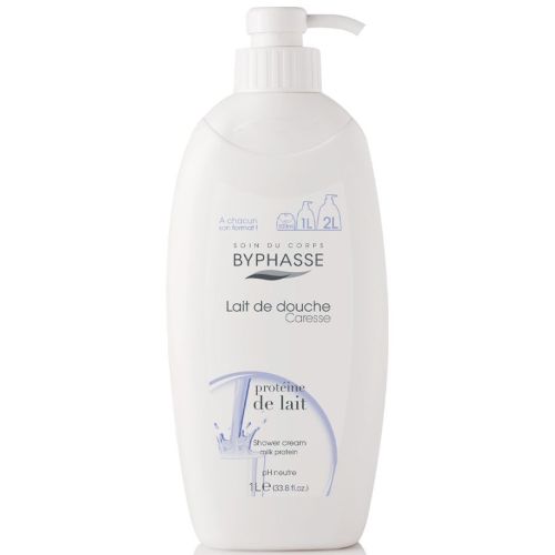 Крем-уход Byphasse (Бифас) для душа с Молочным протеином 1000 мл в аптеке - фото №1 Крем-уход Byphasse (Бифас) для душа с Молочным протеином 1000 мл в аптеке