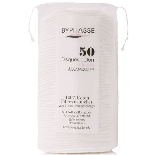 Диски ватные Byphasse (Бифас) овальные для снятия макияжа 50 шт цена - фото №1 Диски ватные Byphasse (Бифас) овальные для снятия макияжа 50 шт цена