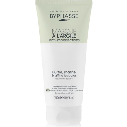 Маска Byphasse (Бифас) для лица глиняная против недостатков комбинированной и жирной кожи 150 мл цена - фото №1 Маска Byphasse (Бифас) для лица глиняная против недостатков комбинированной и жирной кожи 150 мл цена