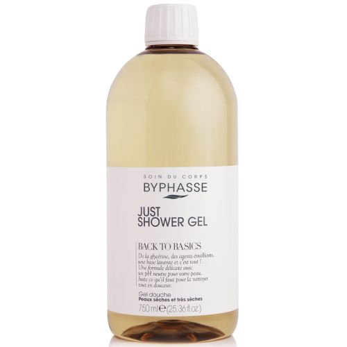 Гель Byphasse (Бифас) для душа Back to Basics для сухой и очень сухой кожи 750 мл купить - фото №1 Гель Byphasse (Бифас) для душа Back to Basics для сухой и очень сухой кожи 750 мл купить