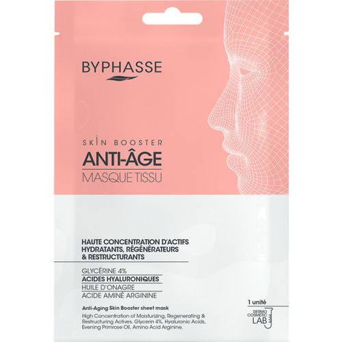 Маска-бустер Byphasse (Бифас) антивозрастная тканевая, 18 мл цена - фото №1 Маска-бустер Byphasse (Бифас) антивозрастная тканевая, 18 мл цена