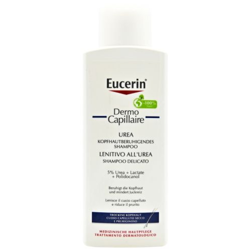 Шампунь Eucerin (Юцерин) DermoCapillaire увлажняющий для сухой и раздраженной кожи головы 250 мл недорого - фото №1 Шампунь Eucerin (Юцерин) DermoCapillaire увлажняющий для сухой и раздраженной кожи головы 250 мл недорого