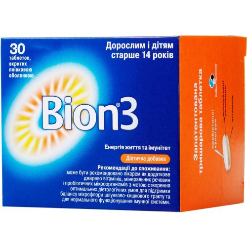 Бион 3 таблетки №30 в Украине - фото №1 Бион 3 таблетки №30 в Украине