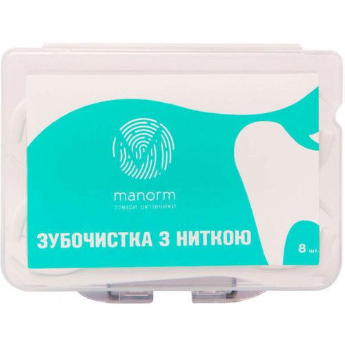 Зубочистка Manorm з освіжаючою ниткою 8 шт купити - фото №1 Зубочистка Manorm з освіжаючою ниткою 8 шт купити