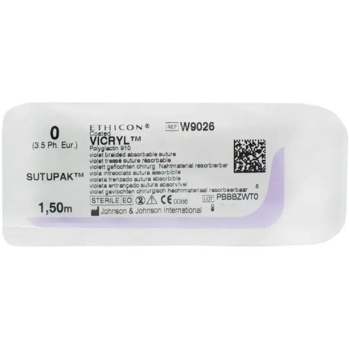 Шовный материал Викрил 0 без иглы 1,5 м в Украине - фото №1 Шовный материал Викрил 0 без иглы 1,5 м в Украине