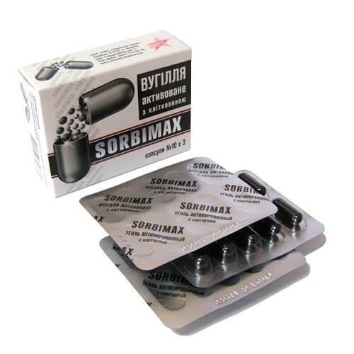 Сорбимакс уголь активированный с клетчаткой капсулы №30 купить - фото №1 Сорбимакс уголь активированный с клетчаткой капсулы №30 купить