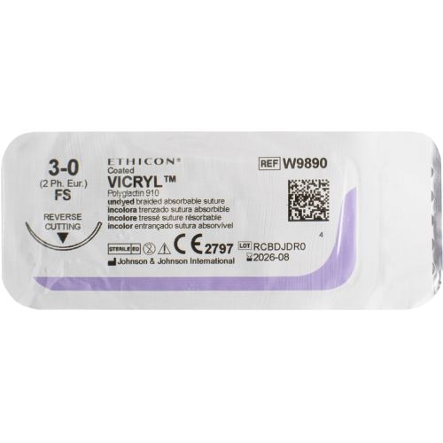 Викрил USP 3-0 (3/8 круга) возвратно-режущая игла 24,3 мм 120 см BX1126 в аптеке - фото №1 Викрил USP 3-0 (3/8 круга) возвратно-режущая игла 24,3 мм 120 см BX1126 в аптеке