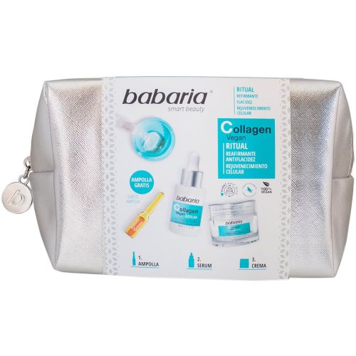 Набір Babaria (Бабарія) Колаген (крем 50 мл + сироватка 30 мл + ампула 2 мл + косметичка срібло) ADD - фото №1 Набір Babaria (Бабарія) Колаген (крем 50 мл + сироватка 30 мл + ампула 2 мл + косметичка срібло) ADD