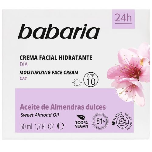 Крем Babaria (Бабарія) з Мигдальним маслом зволожуючий для обличчя, денний, 50 мл замовити - фото №1 Крем Babaria (Бабарія) з Мигдальним маслом зволожуючий для обличчя, денний, 50 мл замовити