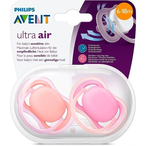 Пустушка силіконова Philips Avent Ultra Air SCF245/22 ортодонтична 6-18 місяців 2 шт в Україні - фото №1 Пустушка силіконова Philips Avent Ultra Air SCF245/22 ортодонтична 6-18 місяців 2 шт в Україні