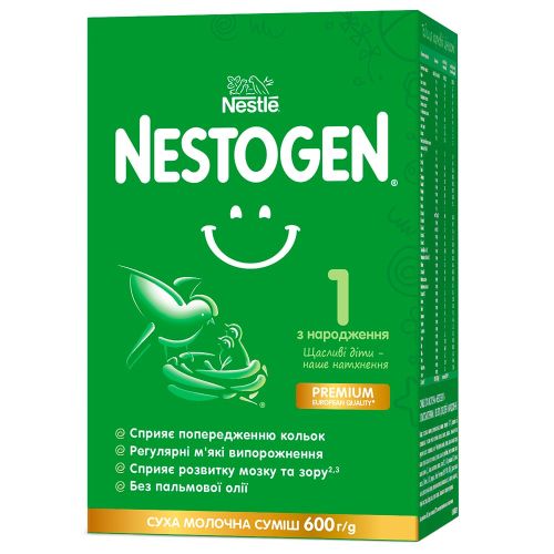 Суміш молочна Nestle Nestogen-1 (від народження) 600 г ADD - фото №1 Суміш молочна Nestle Nestogen-1 (від народження) 600 г ADD