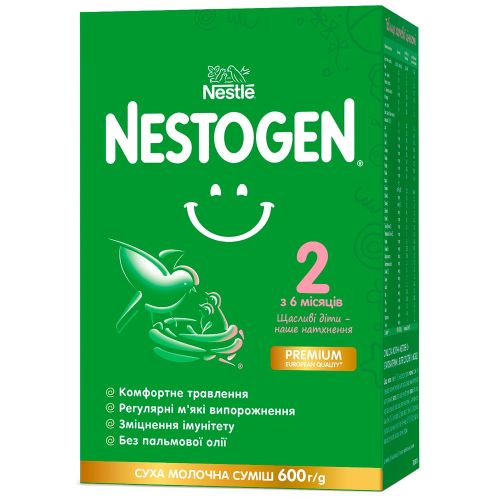 Суміш молочна Nestle Nestogen-2 (з 6 місяців) 600 г ADD - фото №1 Суміш молочна Nestle Nestogen-2 (з 6 місяців) 600 г ADD