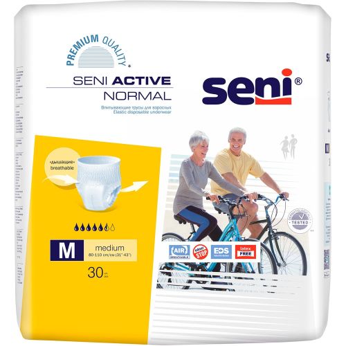 Трусы Seni Active Normal поглощающие для взрослых р. M №30 ADD - фото №1 Трусы Seni Active Normal поглощающие для взрослых р. M №30 ADD