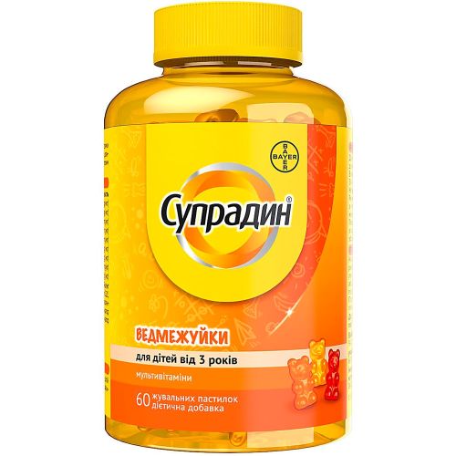 Супрадин Ведмежуйки пастилки жувальні №60 фото - фото №1 Супрадин Ведмежуйки пастилки жувальні №60 фото