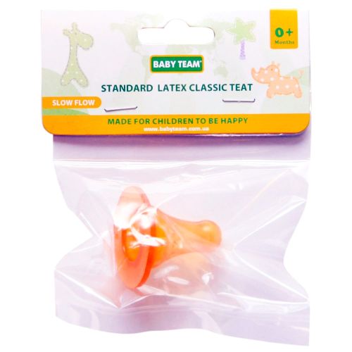 Соска Baby Team латексная классическая в Украине - фото №1 Соска Baby Team латексная классическая в Украине