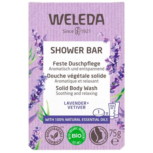 Мило для душу Weleda (Веледа) Твердий арома-бар Лаванда та Ветівер 75 г недорого - фото №1 Мило для душу Weleda (Веледа) Твердий арома-бар Лаванда та Ветівер 75 г недорого