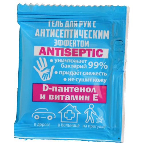 Гель для рук с антисептическим эффектом D-пантенол и витамин Е саше 3 мл цена - фото №1 Гель для рук с антисептическим эффектом D-пантенол и витамин Е саше 3 мл цена
