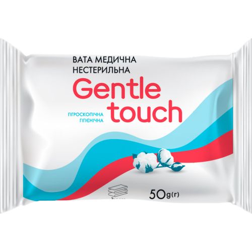 Вата Gentle touch зиг-заг, нестерильная, 50 г в Украине - фото №1 Вата Gentle touch зиг-заг, нестерильная, 50 г в Украине