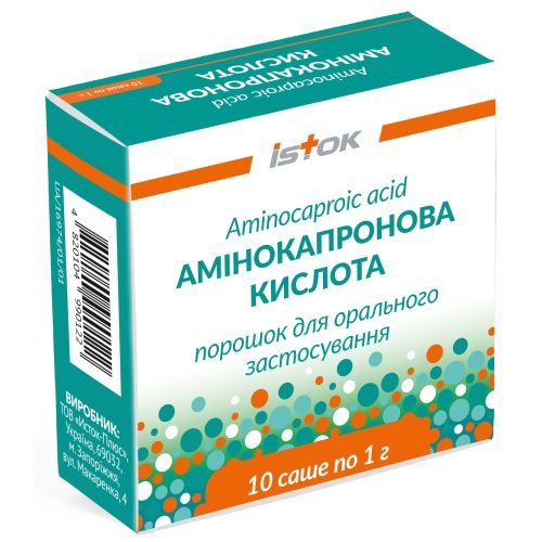 Амінокапронова кислота порошок 1 г саше №10 в аптеці - фото №1 Амінокапронова кислота порошок 1 г саше №10 в аптеці