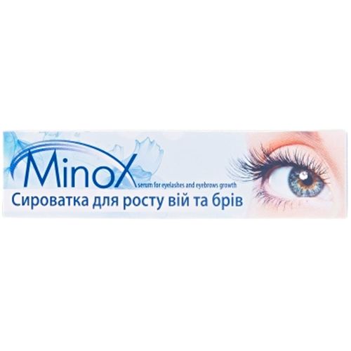 Сыворотка MinoX для роста ресниц и бровей 3 мл в аптеке - фото №1 Сыворотка MinoX для роста ресниц и бровей 3 мл в аптеке