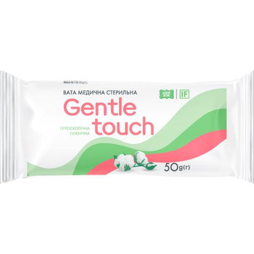 Вата Gentle touch ролик, стерильная, 50 г цена - фото №1 Вата Gentle touch ролик, стерильная, 50 г цена