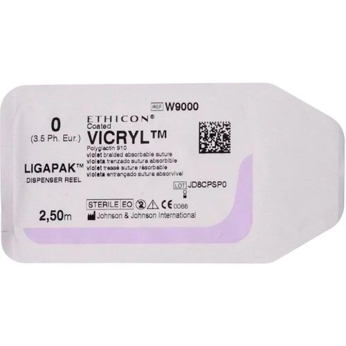 Шовный материал Викрил 0 (W9000) без иглы 2,5 м заказать - фото №1 Шовный материал Викрил 0 (W9000) без иглы 2,5 м заказать