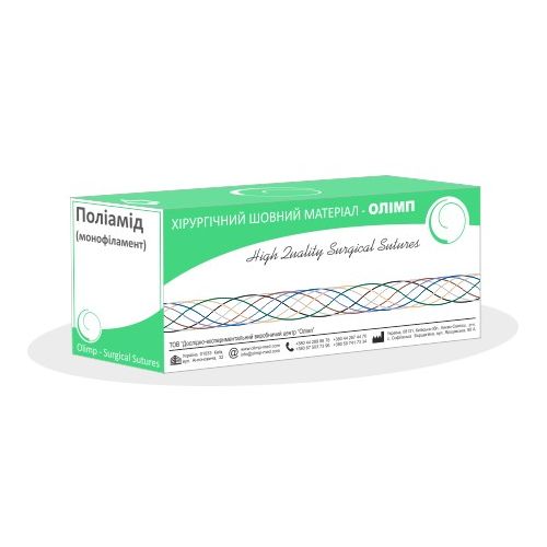 Шовный материал Полиамид 0 колющая игла 1/2 круга 40 мм 75 см в интернет-аптеке - фото №1 Шовный материал Полиамид 0 колющая игла 1/2 круга 40 мм 75 см в интернет-аптеке