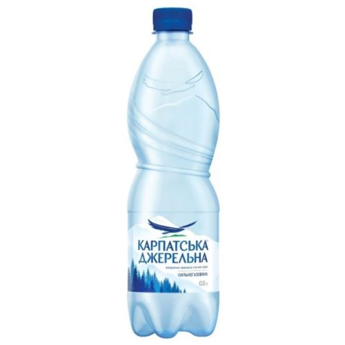 Вода минеральная Карпатская Родниковая сильногазированная 0.5 л (ПЕТ) цена - фото №1 Вода минеральная Карпатская Родниковая сильногазированная 0.5 л (ПЕТ) цена