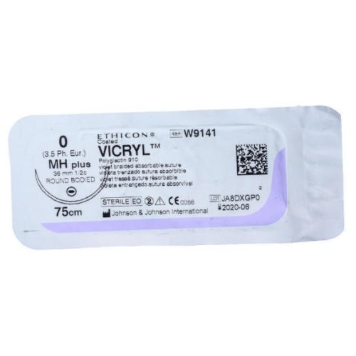 Шовний матеріал Вікрил 0 колюча голка 36 мм довжина 75 см W9141 №12 недорого - фото №1 Шовний матеріал Вікрил 0 колюча голка 36 мм довжина 75 см W9141 №12 недорого