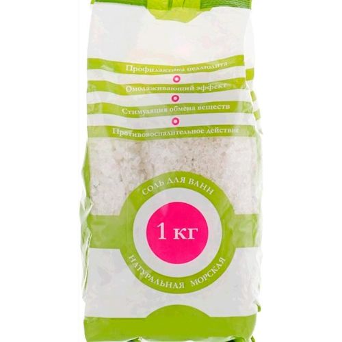 Соль для ванн Морская натуральная 1 кг фото - фото №1 Соль для ванн Морская натуральная 1 кг фото