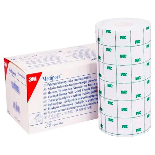 Пластырь хирургический Medipore на нетканой основе 15 см х 10 м №1 заказать - фото №1 Пластырь хирургический Medipore на нетканой основе 15 см х 10 м №1 заказать