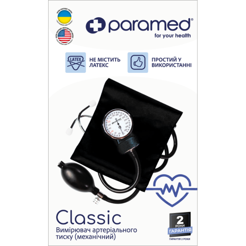 Тонометр Paramed Classic механический манжета 22-36 см в Днепре : цены, характеристики. - фото №1 Тонометр Paramed Classic механический манжета 22-36 см в Днепре : цены, характеристики.