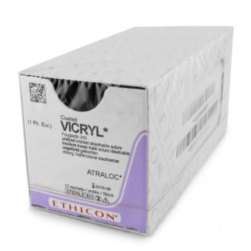 Шовный материал Викрил 1 длина 90 см колючая игла 48 мм W9451 купить - фото №1 Шовный материал Викрил 1 длина 90 см колючая игла 48 мм W9451 купить