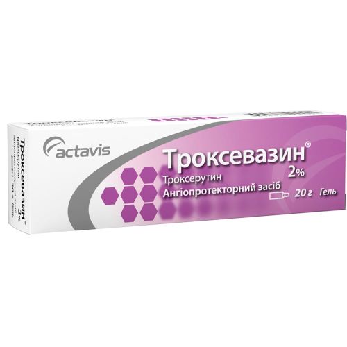 Троксевазин 2% гель 20 г в Украине - фото №1 Троксевазин 2% гель 20 г в Украине