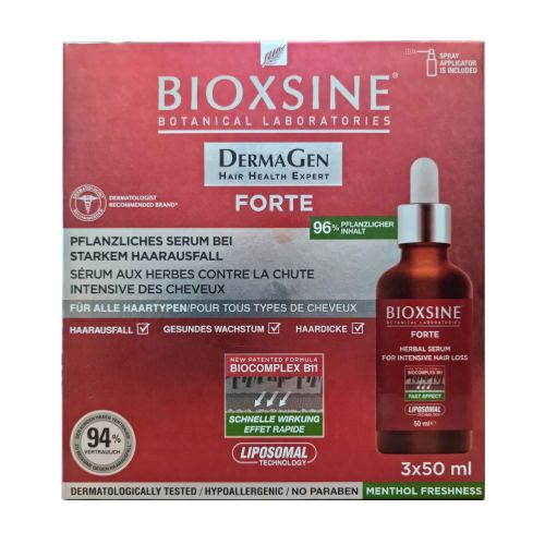 Сыворотка Bioxsine Derma Gen Форте против интенсивного выпадения для всех типов волос 3х50 мл заказать - фото №1 Сыворотка Bioxsine Derma Gen Форте против интенсивного выпадения для всех типов волос 3х50 мл заказать