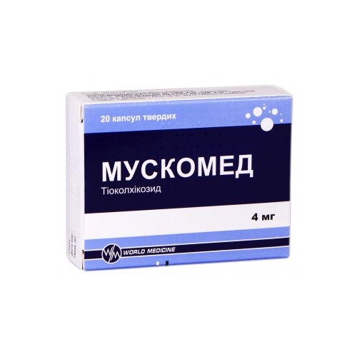 Мускомед 4 мг капсулы №20 недорого - фото №1 Мускомед 4 мг капсулы №20 недорого