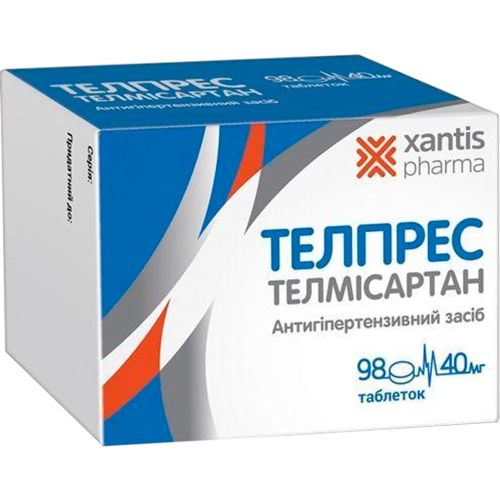 Телпрес 40 мг таблетки №98 в місті Одеса : ціни, характеристика. - фото №1 Телпрес 40 мг таблетки №98 в місті Одеса : ціни, характеристика.